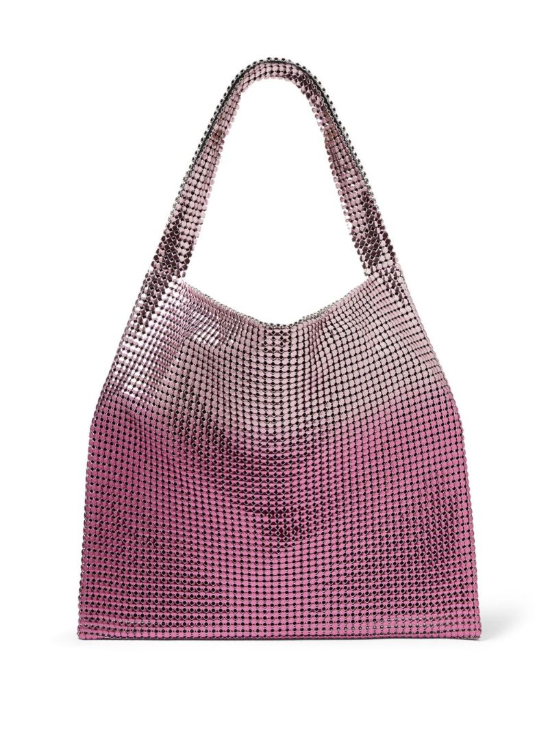 Pink Pixel Metallic Tote Bag