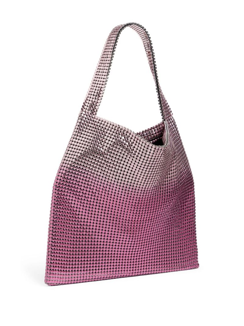 Pink Pixel Metallic Tote Bag