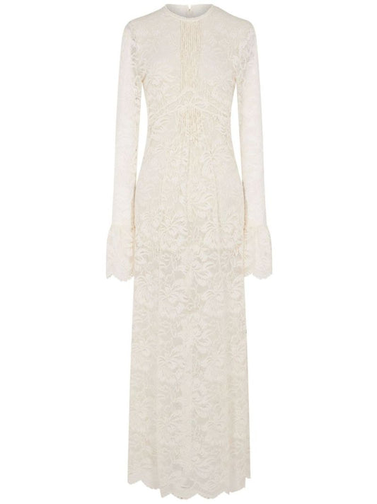 Neutral Lace Maxi Dress