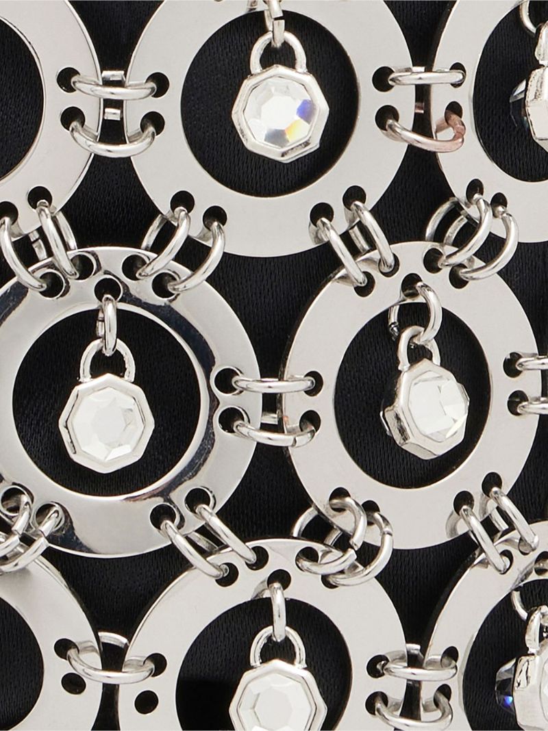Black Sphere Embellished Bucket Bag
