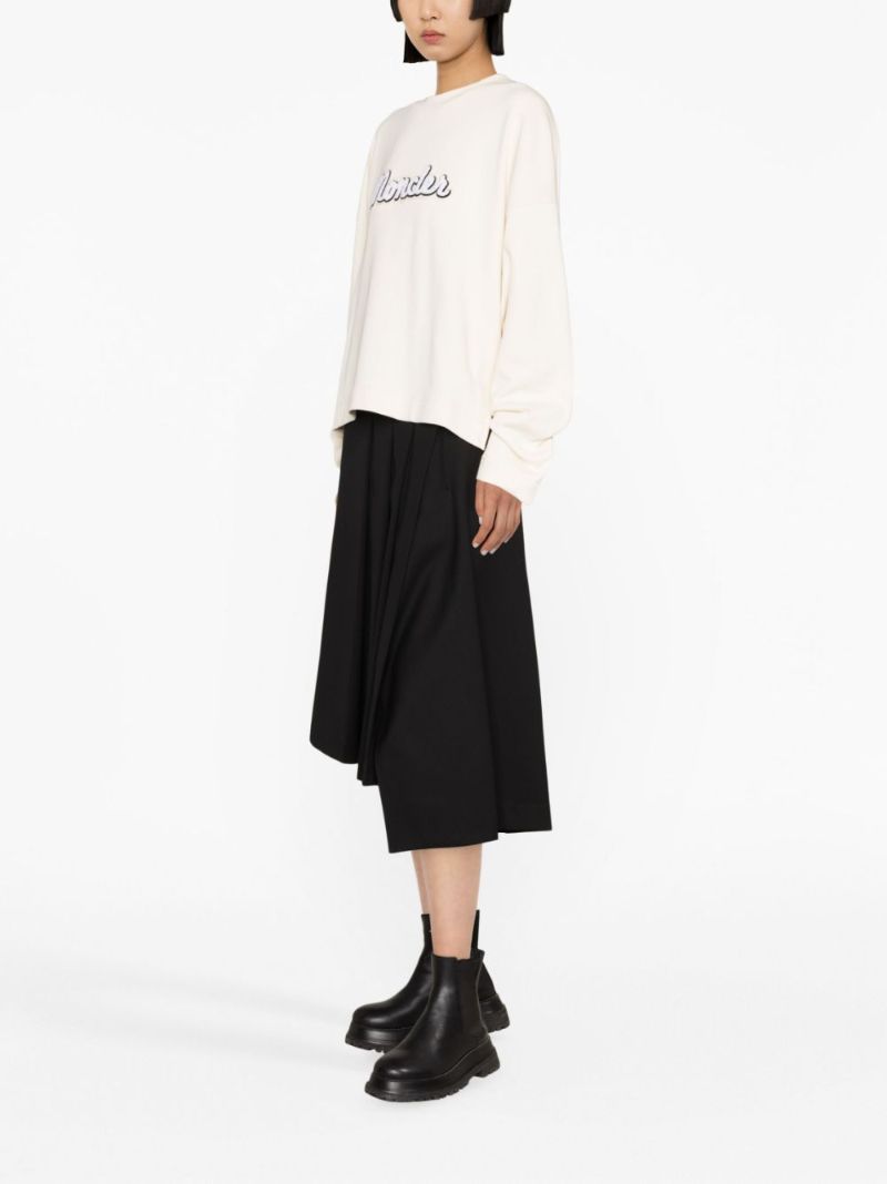 White Logo-appliquÃ_x0083_Â© Cotton Sweatshirt