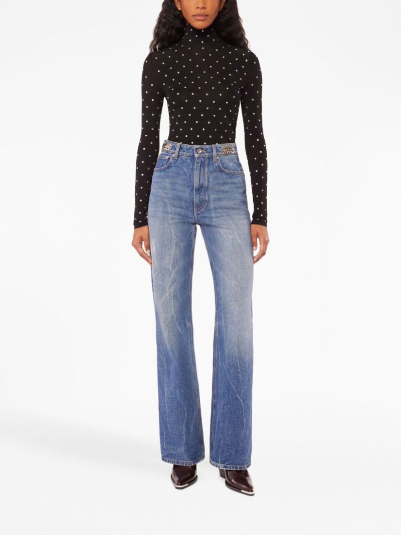 Blue Disc Flared Jeans