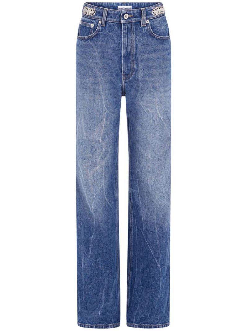 Blue Disc Flared Jeans