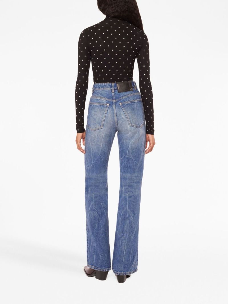 Blue Disc Flared Jeans