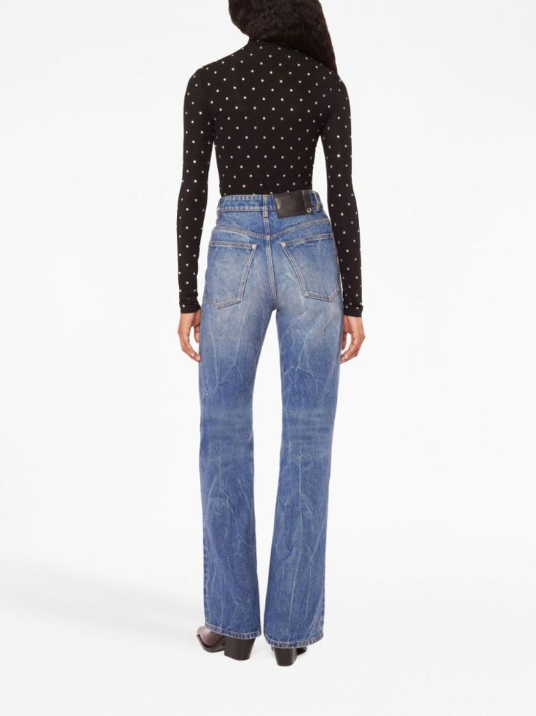 Blue Disc Flared Jeans