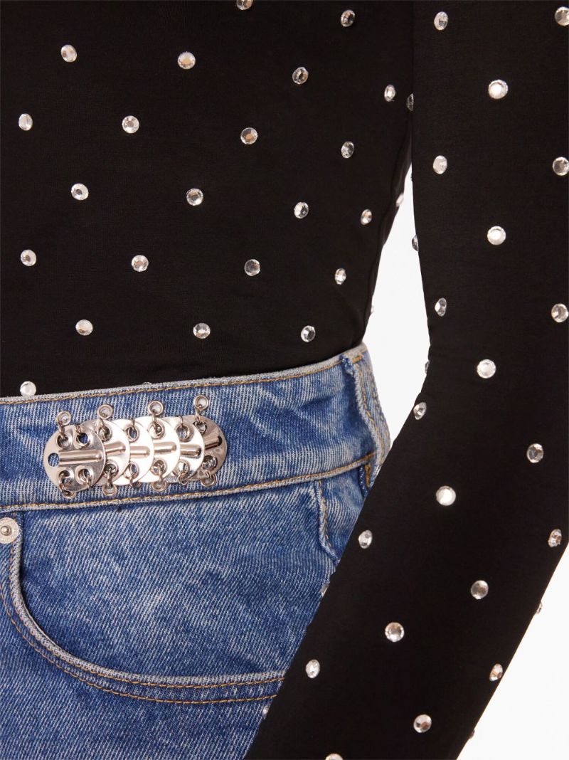 Blue Disc Flared Jeans