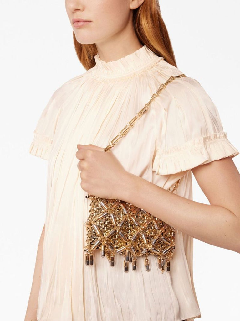 Gold-tone Nano 1969 Pill and Paillette-embellished Mini Bag