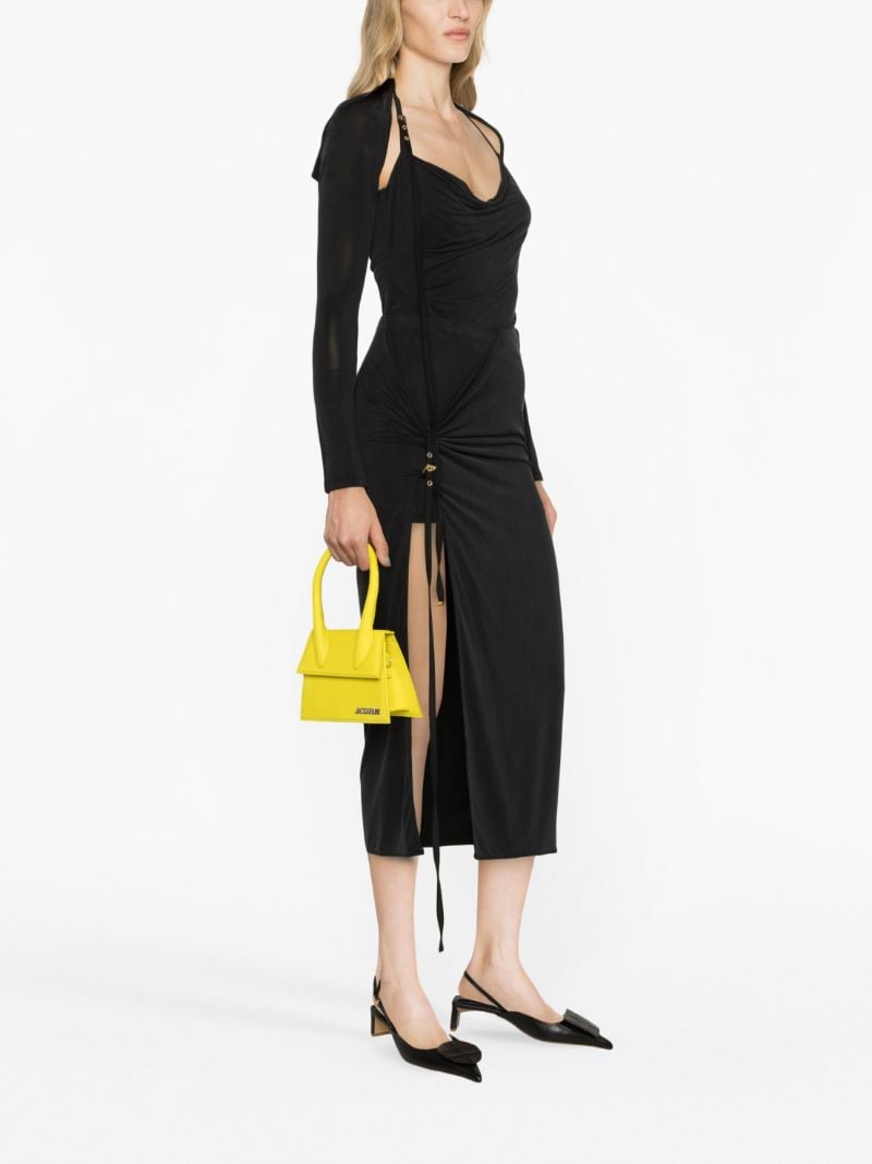 Yellow Le Chiquito Moyen Suede Top Handle Bag