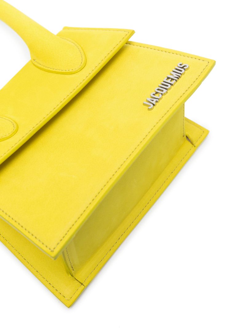 Yellow Le Chiquito Moyen Suede Top Handle Bag