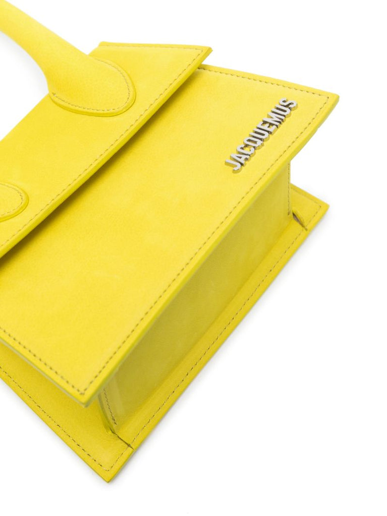 Yellow Le Chiquito Moyen Suede Top Handle Bag