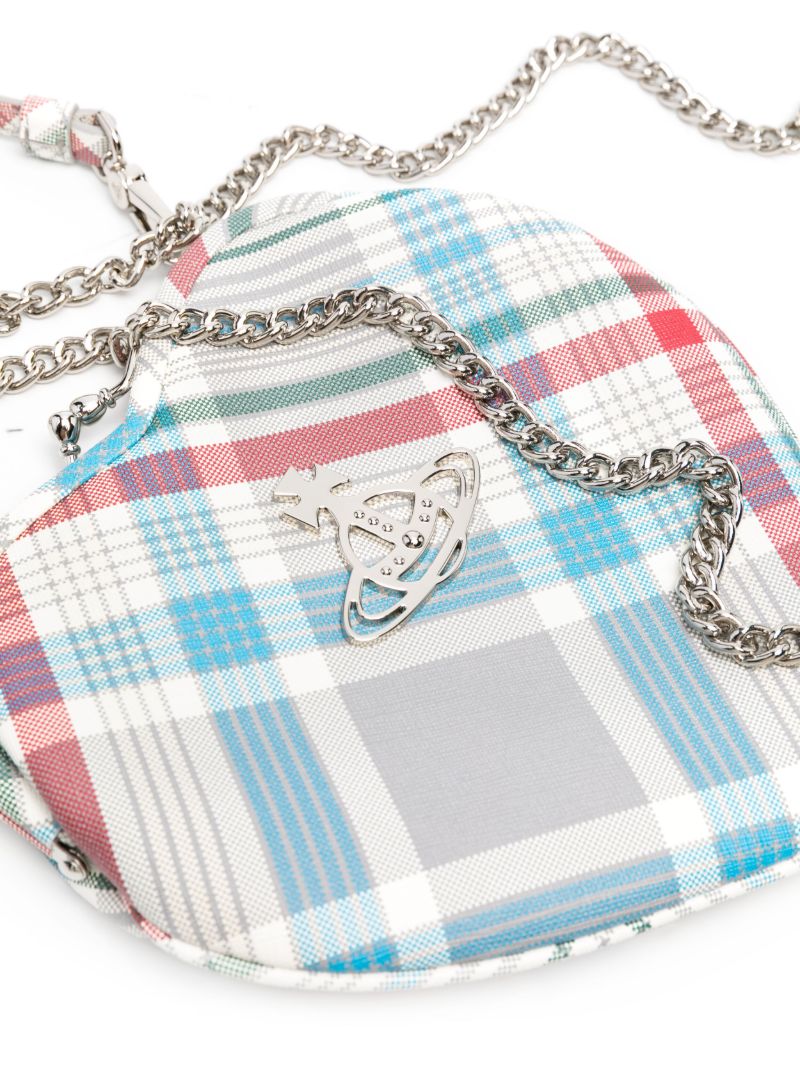 Grey Belle Tartan Heart Clutch Bag