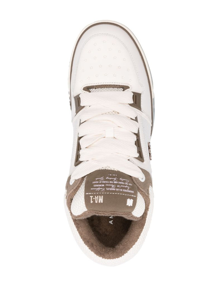 White Ma-1 Panelled Sneakers