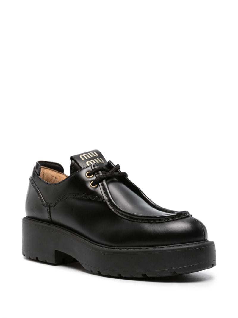 Black Leather Lace-up Shoes