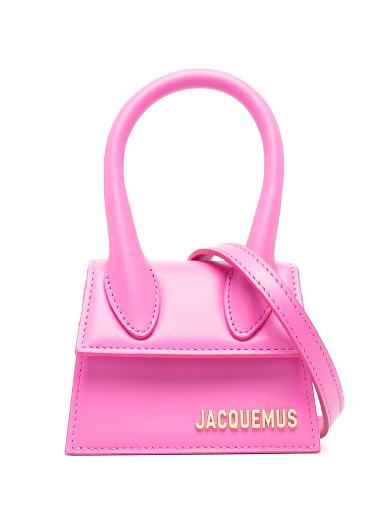 Pink Le Chiquito Moyen Leather Top Handle Bag