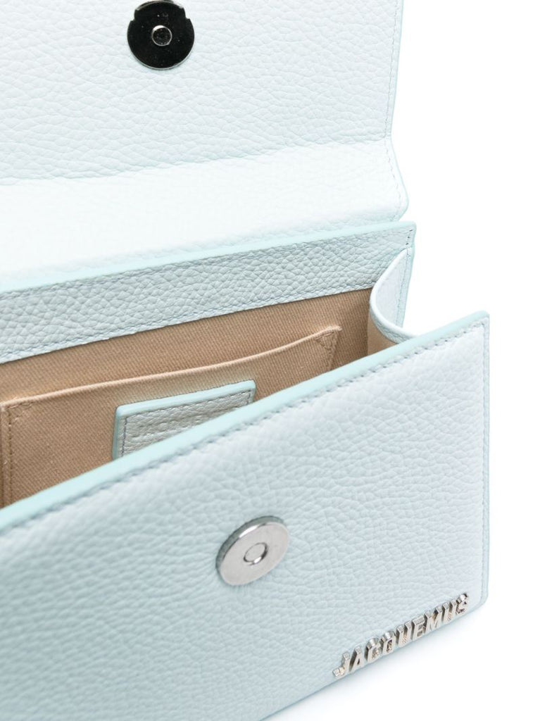 Blue Le Chiquito Noeud Leather Top Handle Bag