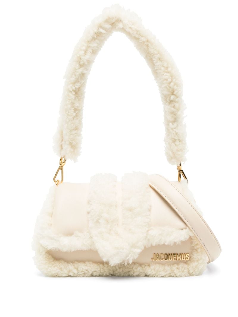 Neutral Le Petit Bambimou Shearling Bag