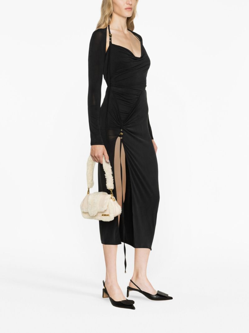 Neutral Le Petit Bambimou Shearling Bag