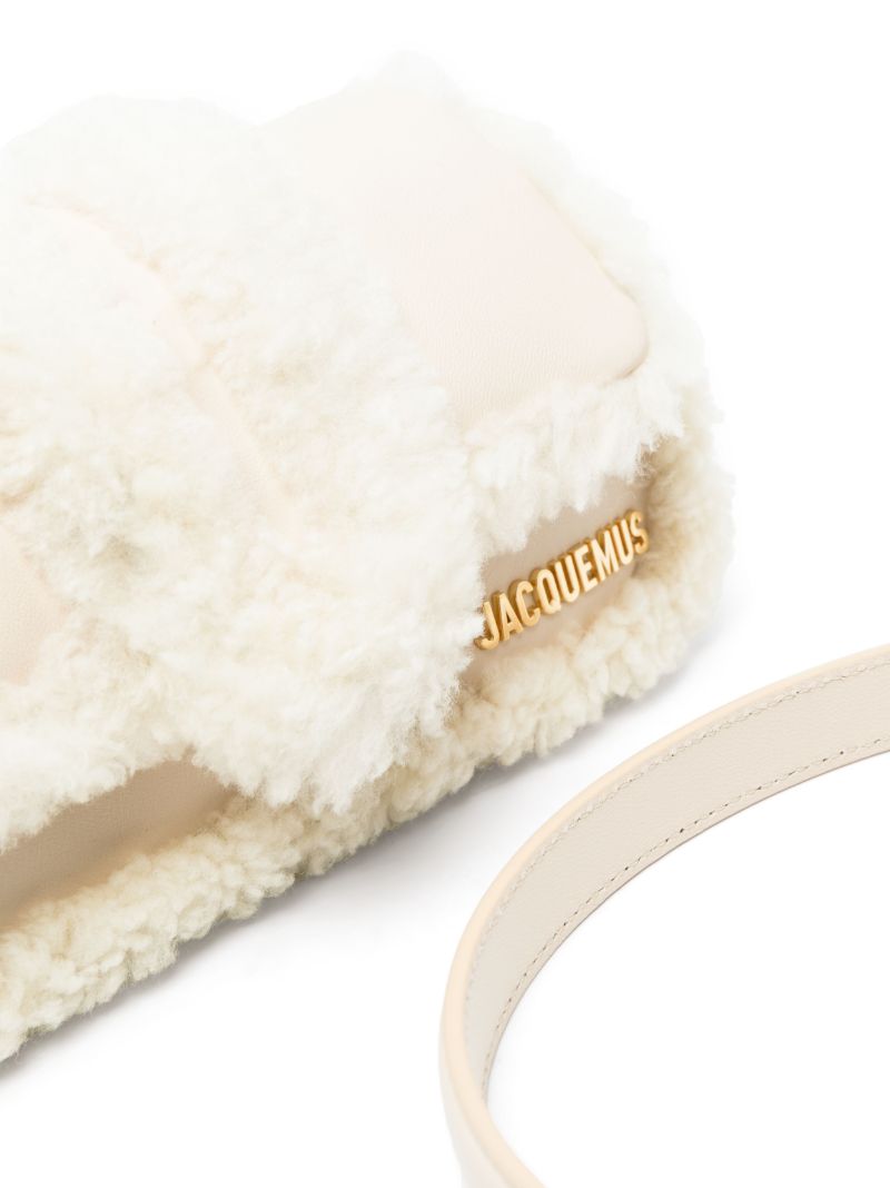 Neutral Le Petit Bambimou Shearling Bag