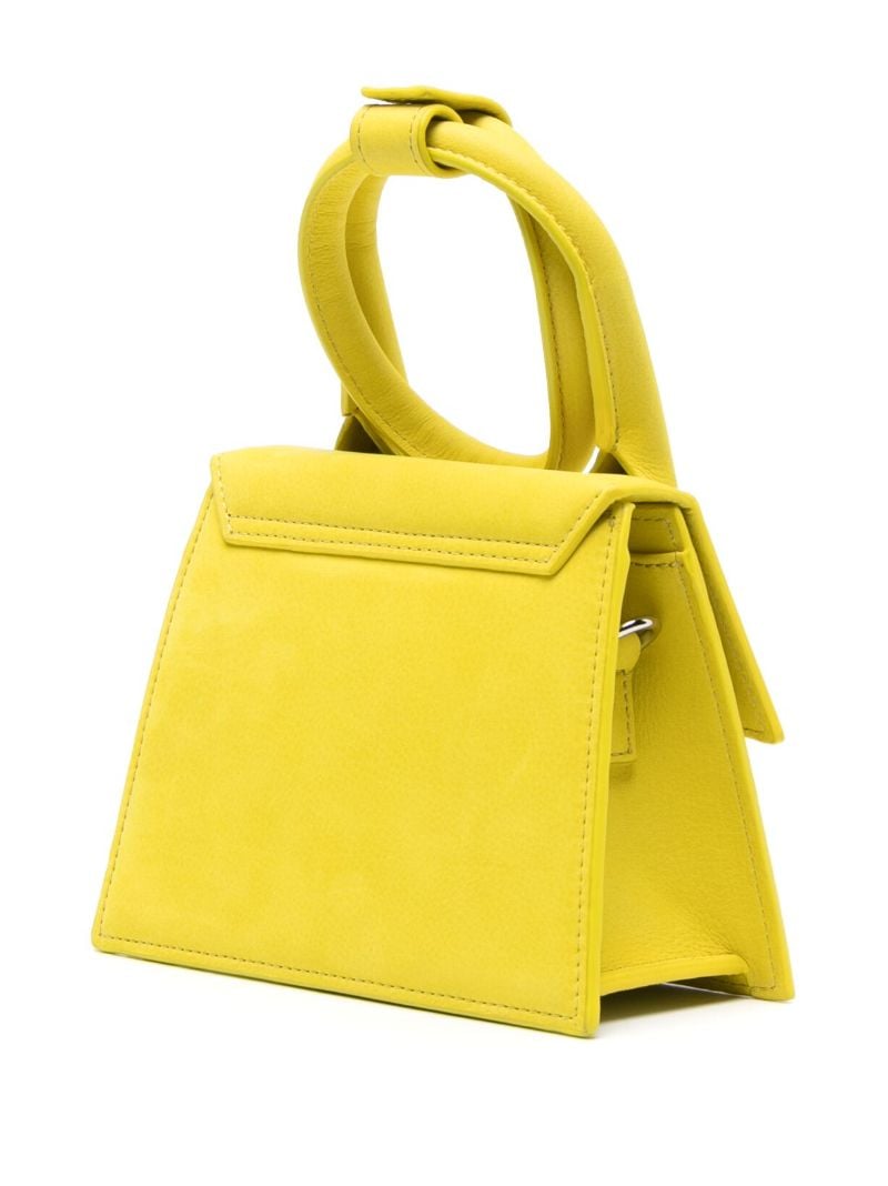 Yellow Le Chiquito Noeud Leather Top Handle Bag