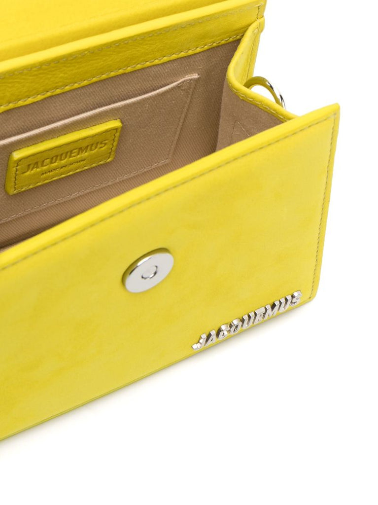 Yellow Le Chiquito Noeud Leather Top Handle Bag
