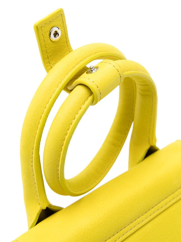 Yellow Le Chiquito Noeud Leather Top Handle Bag
