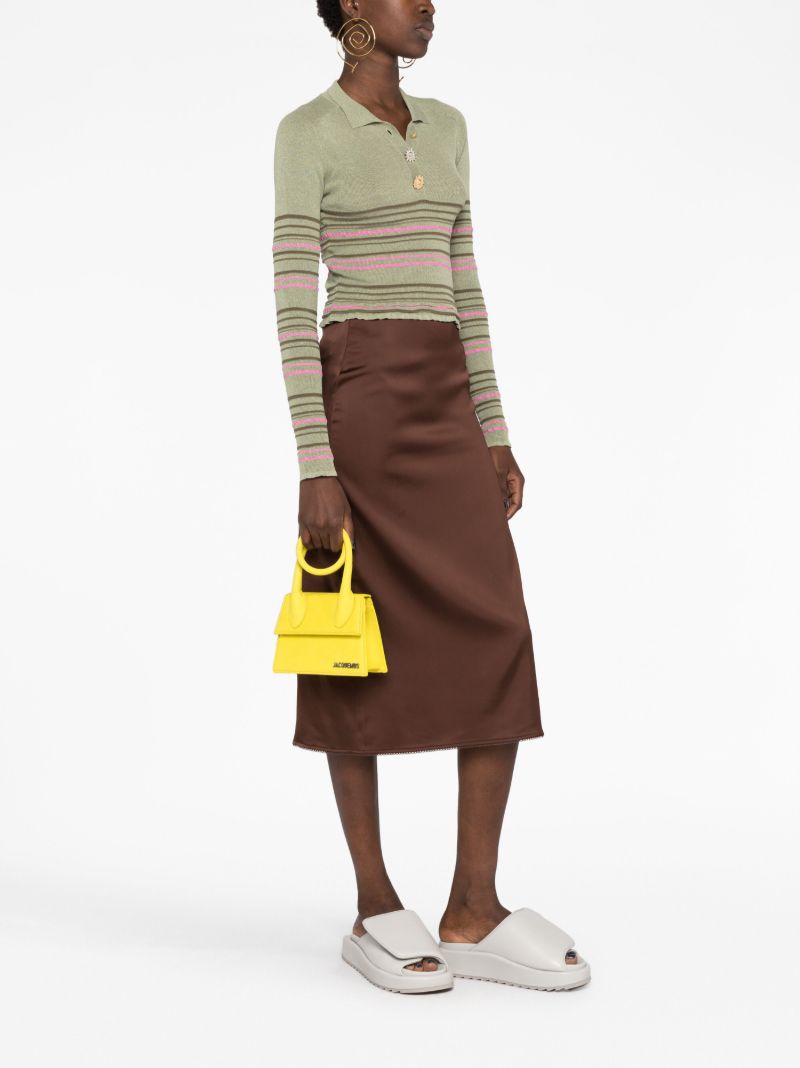 Yellow Le Chiquito Noeud Leather Top Handle Bag