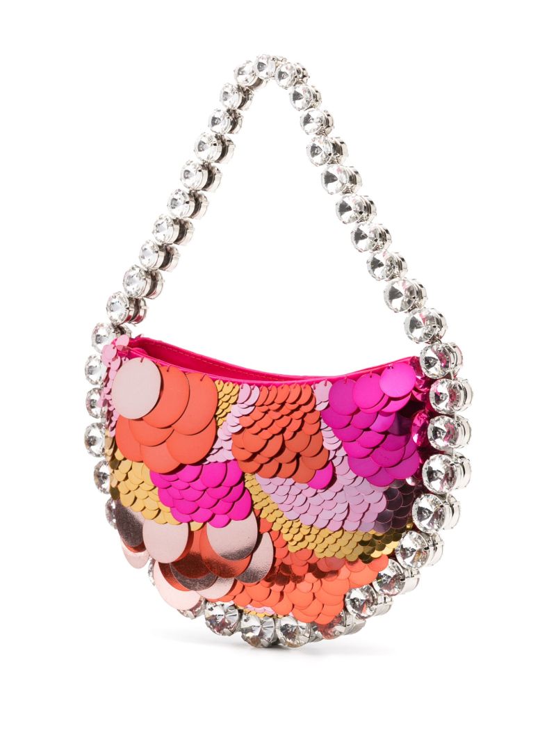 Pink Flexible Eternity Sequin-embellished Mini Bag