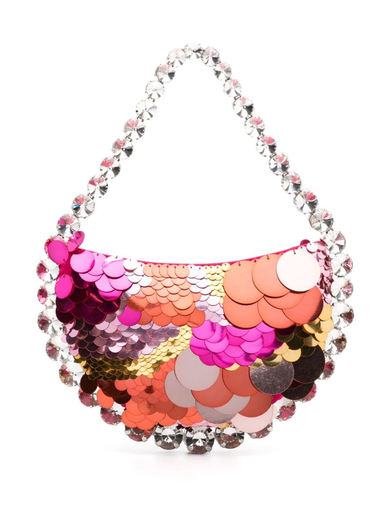 Pink Flexible Eternity Sequin-embellished Mini Bag
