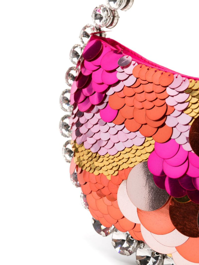 Pink Flexible Eternity Sequin-embellished Mini Bag