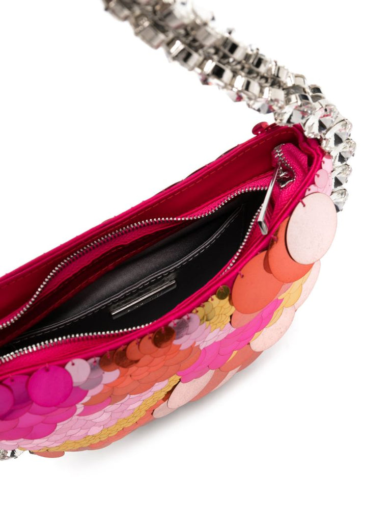 Pink Flexible Eternity Sequin-embellished Mini Bag