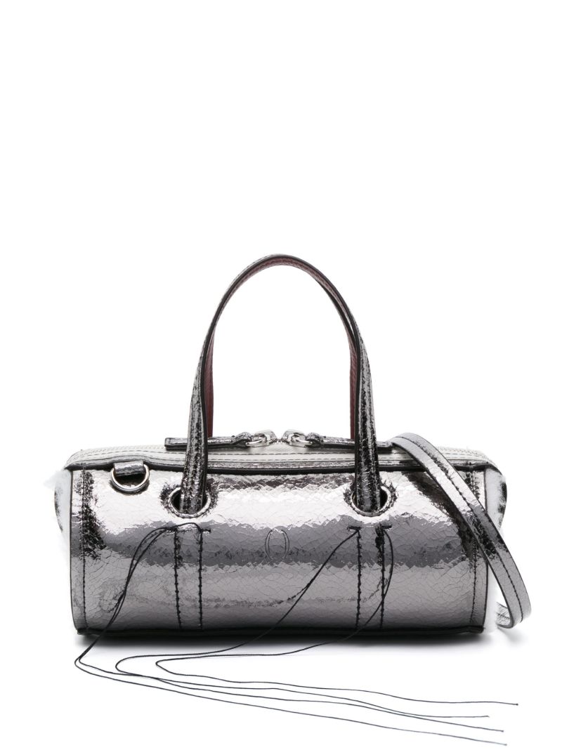 Silver Anona Barrel Tote Bag