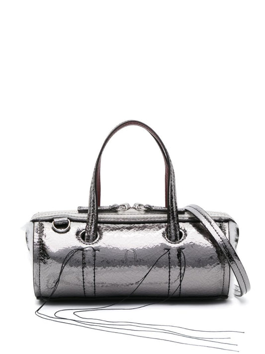 Silver Anona Barrel Tote Bag