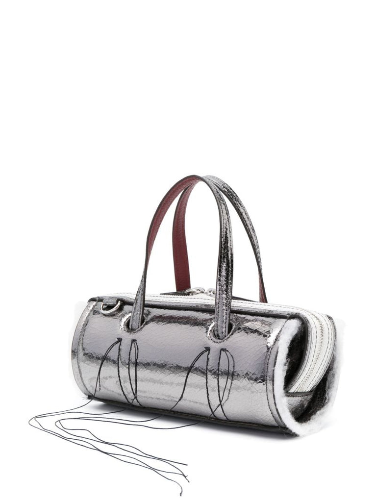 Silver Anona Barrel Tote Bag