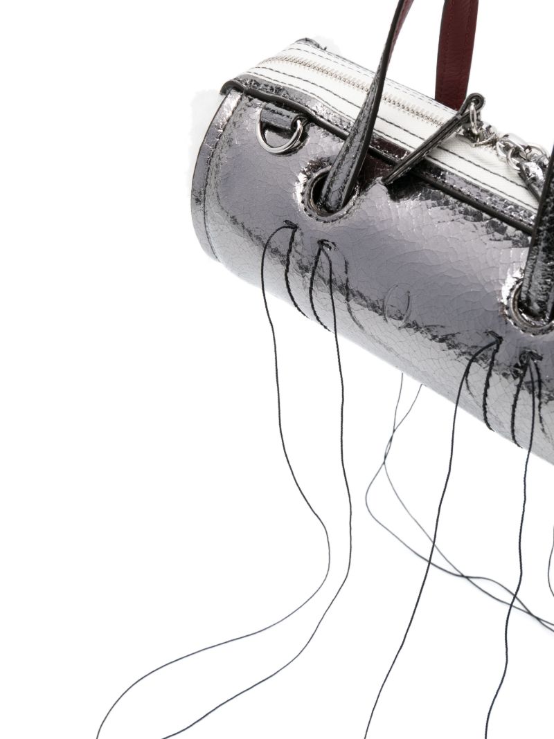 Silver Anona Barrel Tote Bag