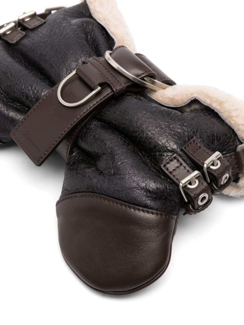 Black Butterfly Medium Leather Shoulder Bag