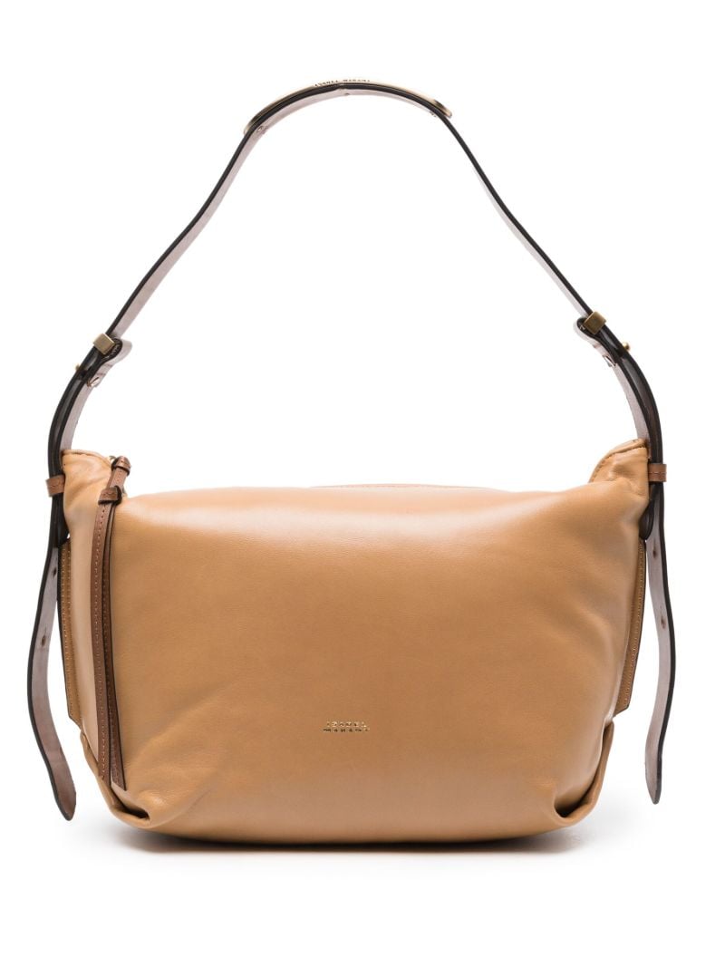 Neutral Leyden Leather Shoulder Bag