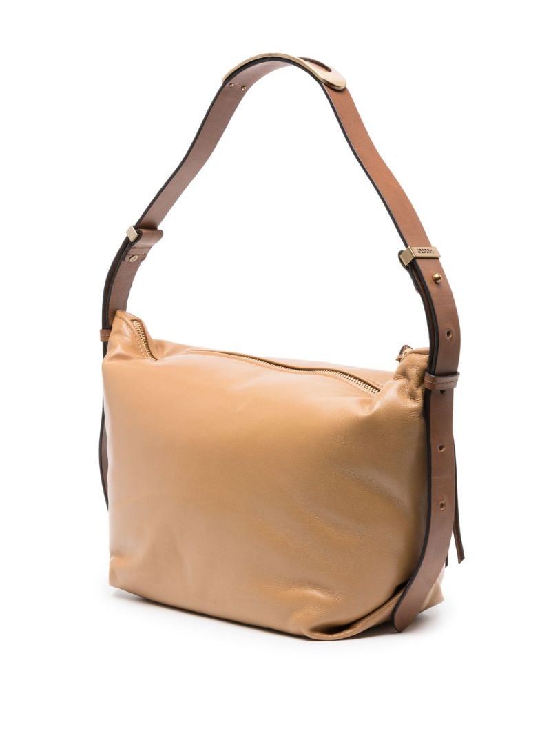 Neutral Leyden Leather Shoulder Bag