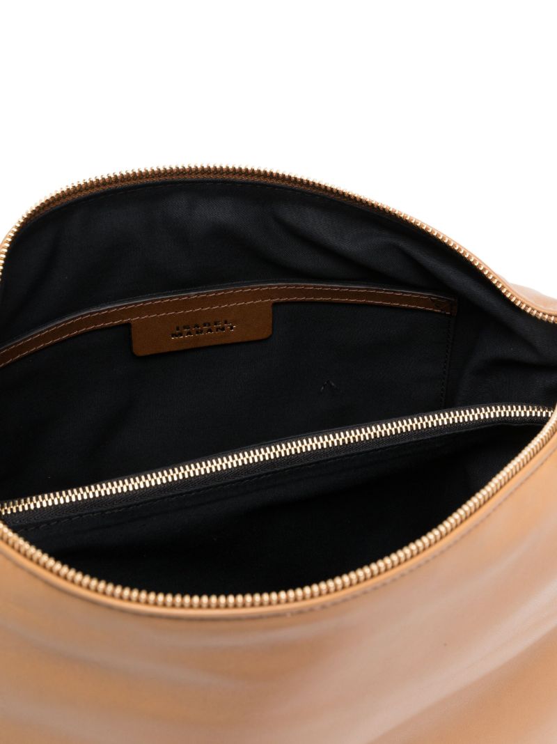 Neutral Leyden Leather Shoulder Bag