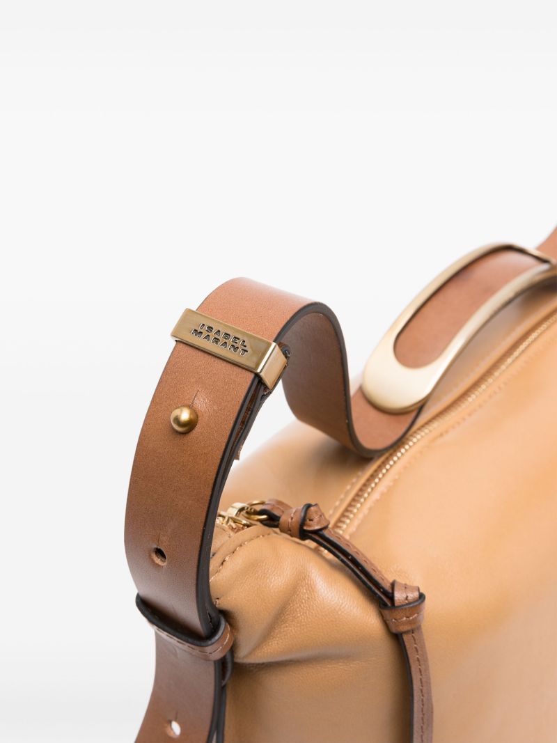 Neutral Leyden Leather Shoulder Bag