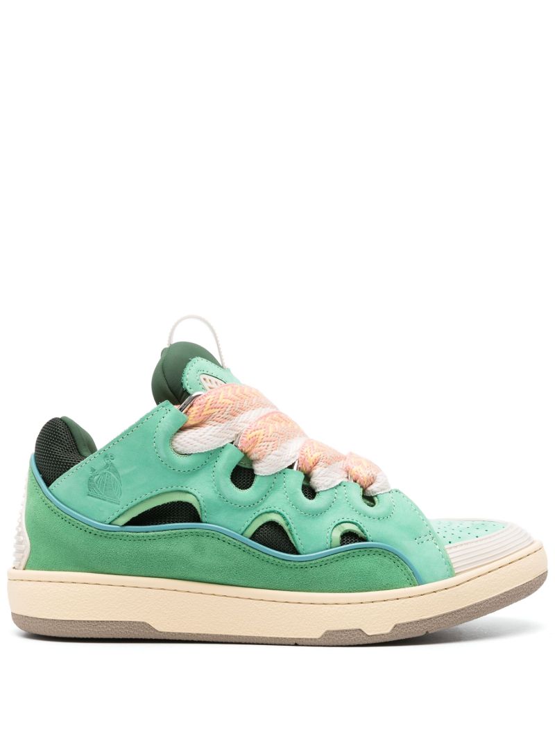 Green Curb Leather Sneakers