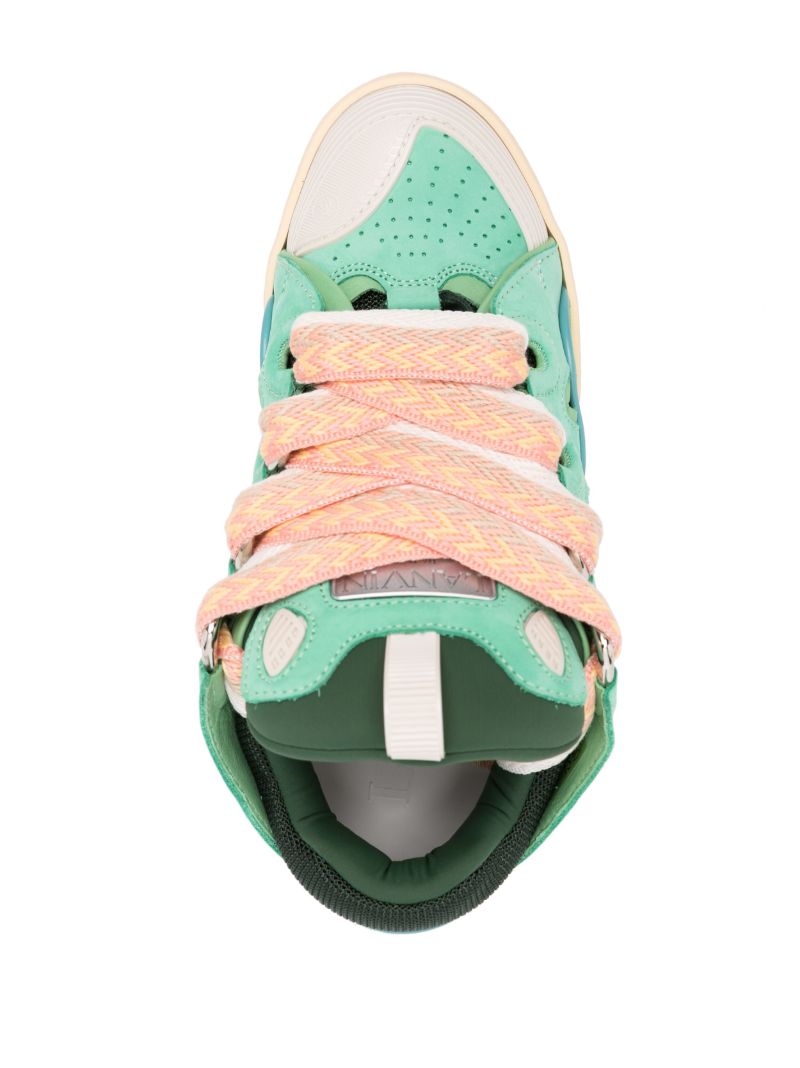 Green Curb Leather Sneakers