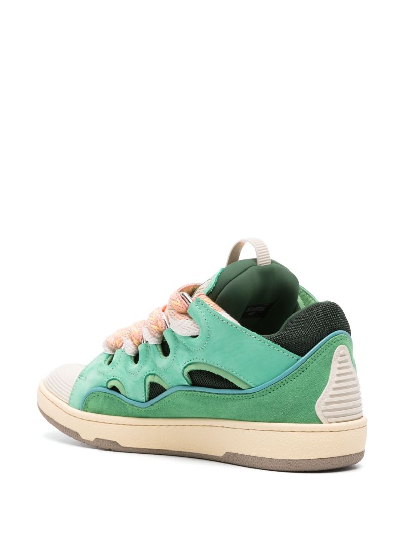 Green Curb Leather Sneakers