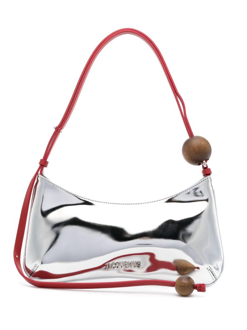 Silver-tone Le Bisou Perle Leather Bag