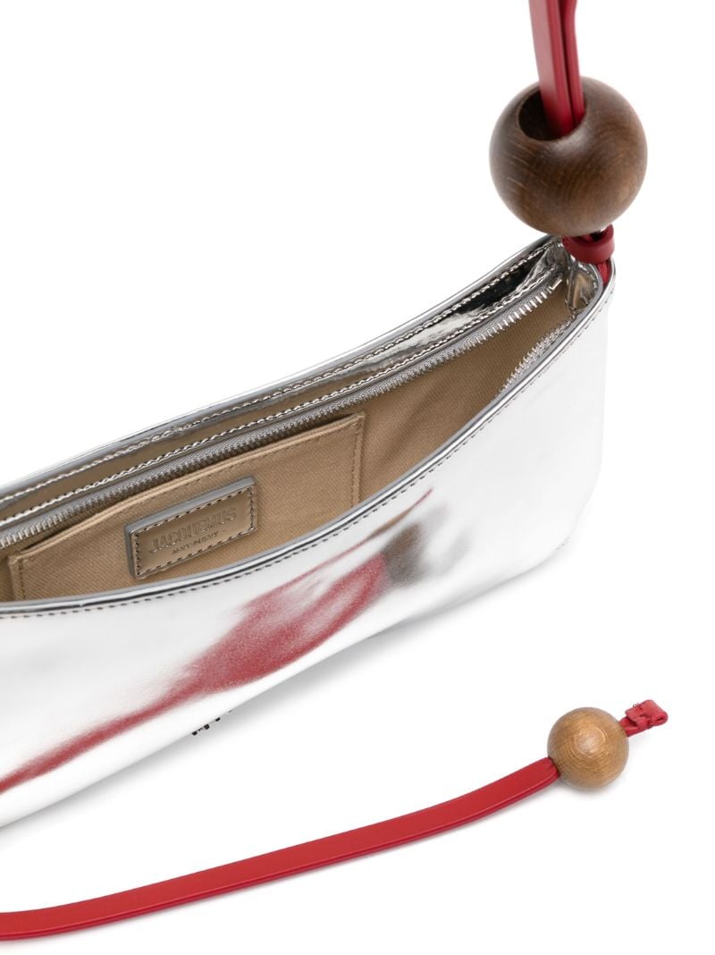 Silver-tone Le Bisou Perle Leather Bag