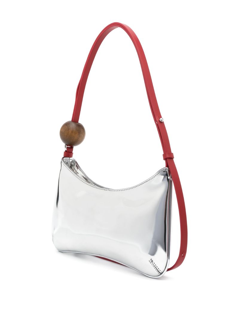 Silver-tone Le Bisou Perle Leather Bag