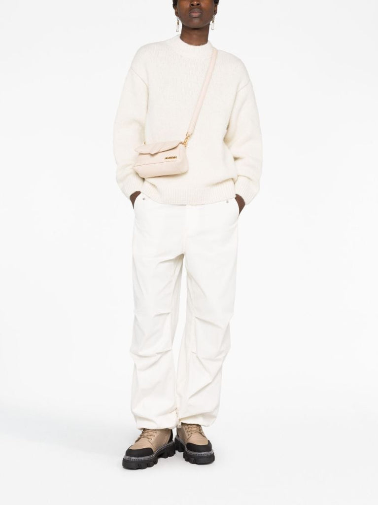 Neutral Le Petit Bambimou Leather Shoulder Bag