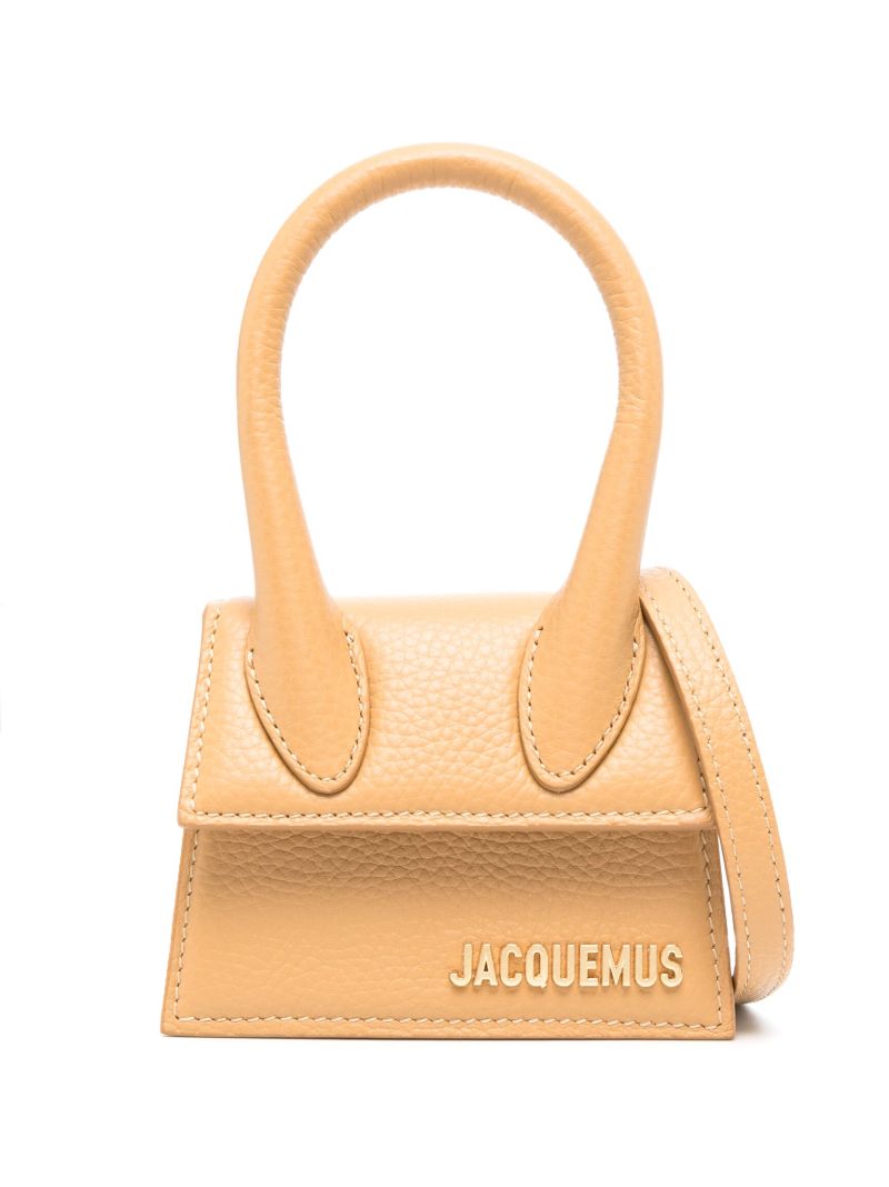 Brown Le Chiquito Noeud Leather Top Handle Bag