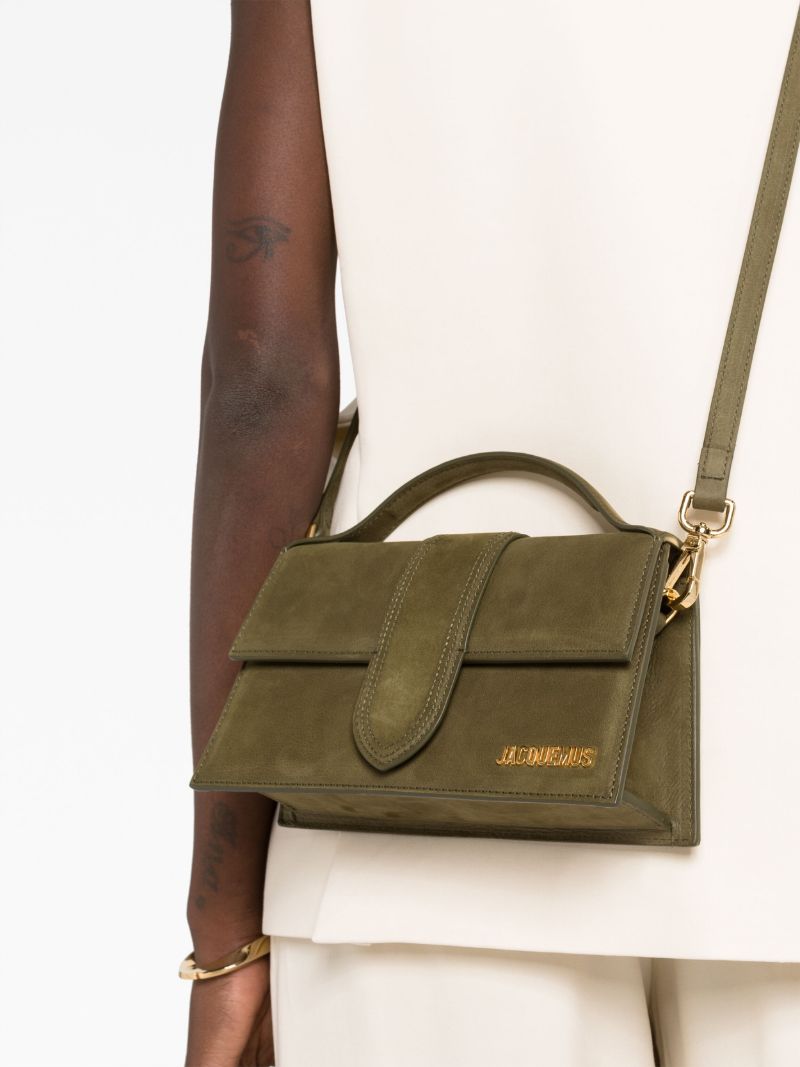 Green Le Grand Bambino Leather Top Handle Bag