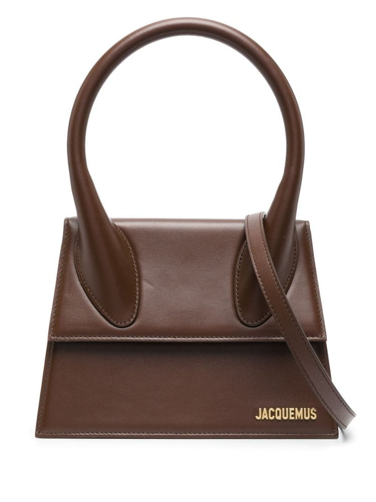Brown Le Grand Chiquito Leather Top Handle Bag