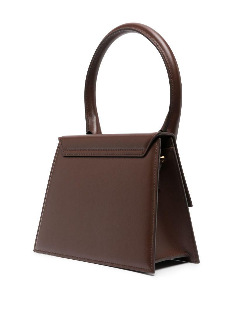 Brown Le Grand Chiquito Leather Top Handle Bag